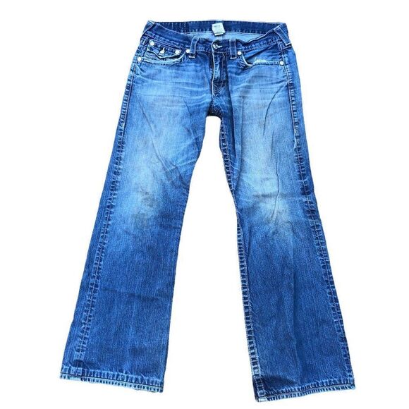 True Religion Jeans Size 34 BOOT CUT Blue - Picture 4 of 11